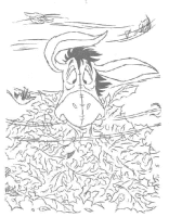 A coloring page of winnie the pooh - eyore